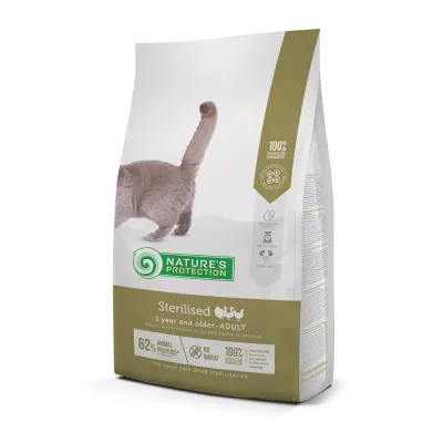 Hrana uscata pentru pisici Nature s Protection Sterilised cu pui 2 kg