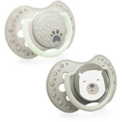 LOVI Buddy Bear suzetă 6-18 m 2 buc