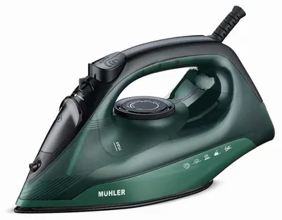 Fier de călcat cu abur Muhler – SI-2520C, 2400 W, 350 ml, talpă ceramică, verde