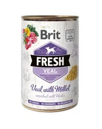 BRIT FRESH Veal & Millet 400 g vitel si mei hrana pentru caini