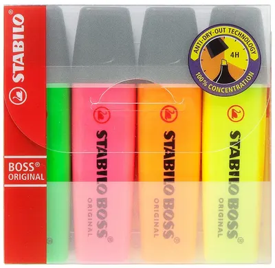 Text marker Stabilo Boss Original - 4 culori