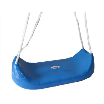 Leagan universal pentru copii, din plastic rezistent, inaltime reglabila, sfoara 10mm, sezut leagan 44 x 22 x 11 cm, Blue