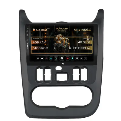Navigatie Dacia Logan Duster Sandero (2009-2013), Android, A-Octacore 4GB RAM + 64GB ROM, 9 Inch - AD-BGA9004+AD-BGRKIT367B