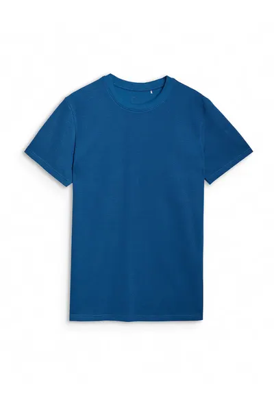Tricou barbati regular - turcoaz - bumbac-poliester
