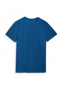 Tricou barbati regular - turcoaz - bumbac-poliester -