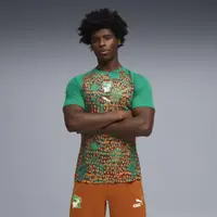 Tricou bărbați slim fit Elfenbeinküste, verde PUMA
