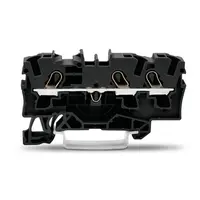 3-conductor through terminal block; 4 mm²; suitable for Ex e II applications; side and center marking; for DIN-rail 35 x 15 and 35 x 7.5; Push-in CAGE CLAMP®; 4,00 mm²; black