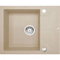 Chiuveta bucatarie compozit cu picurator nisip 59 cm Deante Andante