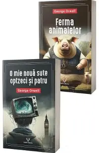 Pachet 2 carti: Ferma animalelor + O mie noua sute optzeci si patru