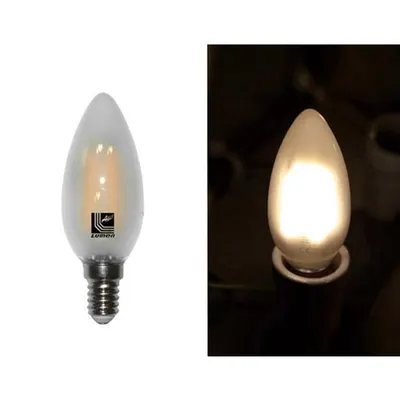 Bec lumanare mat cu LED COG 6W (≈72w) lumina calda 720lm L 98mm