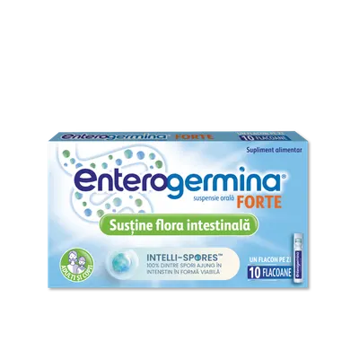 Enterogermina Forte suspensie orala, 10 flacoane, Sanofi