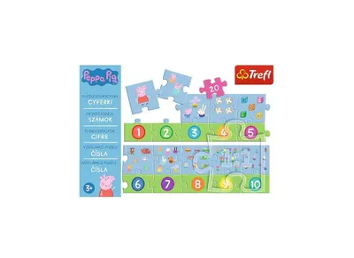 Puzzle educativ numere 20 piese „Peppa Pig”