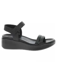 Sandale dama cu platforma Flowt Wedge LX W - Piele naturala/nabuc - Negru