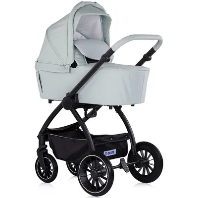 Carucior 3 in 1 pentru copii Chipolino Prestige Matcha, reversibil, cadru din aluminiu, roti cu suspensii, greutate admisa 22 kg