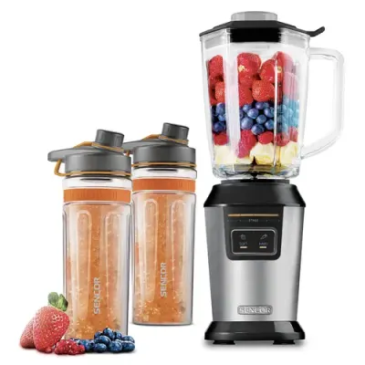 Blender SENCOR SBL7550SS AUTOMATIC SMOOTHIE, 800W, 2 programe presetate, 0.9L (Argintiu)