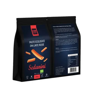 Paste ECO Sedanini din Linte Roșie, Fără Gluten, 250g | Rawboost