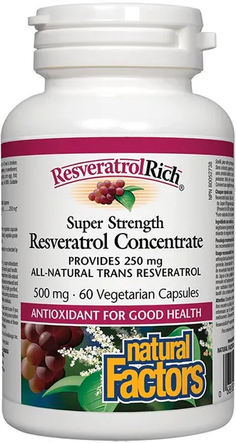Resveratrol Concentrate, 250 mg, 60 capsule, Natural Factors