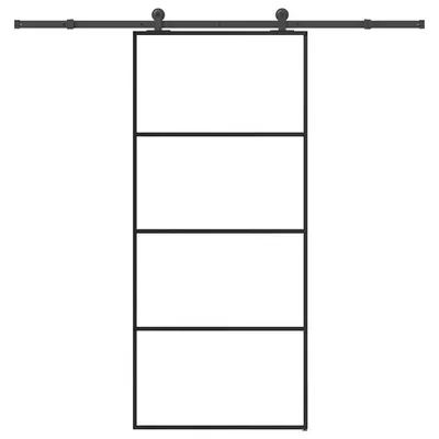 Gossi usa glisanta cu set feronerie, 90x205 cm, sticla esg/aluminiu