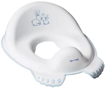 Scaun de toaletă anatomic Tega Baby - Iepurași, alb