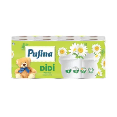 Hartie Igienica Pufina Didi, Musetel, 3 Straturi, 16 Role