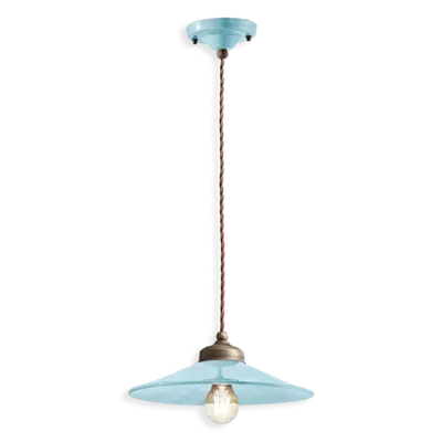 Lustra, lampa suspendata RETRO COLORS FINISH AZZ - AZZURRO C1635