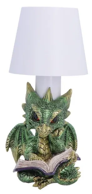 Lampă Nemesis Now Fantasy: Dragons - Bookwyrm, 24.4 cm