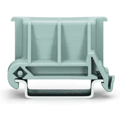Angled DIN-rail adapter; in combination with mounting carrier; 221-500 or 222-500; for DIN-35 rail mounting; gray