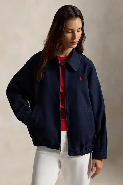 Polo Ralph Lauren geacă oversize pentru femei din bumbac