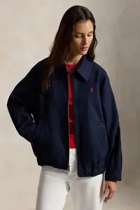 Polo Ralph Lauren geacă oversize pentru femei din bumbac