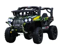 Masinuta electrica pentru copii, Kinderauto CAPE-X 4x4 100W, 12V, scaun tapitat, grafiti Green