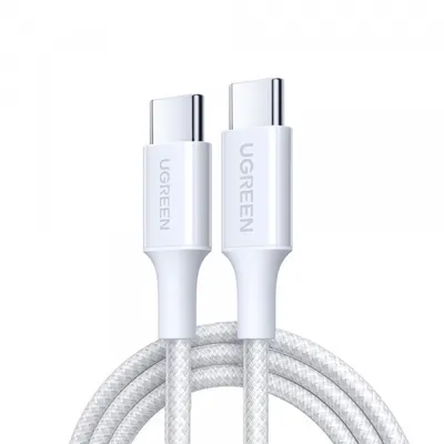 Cablu Date si Incarcare USB-C - USB-C UGREEN L501, 60W, 1m, Alb