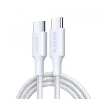Cablu Date si Incarcare USB-C - USB-C UGREEN L501, 60W, 1m, Alb