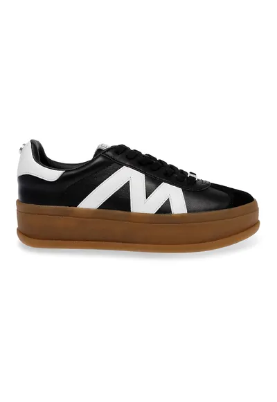 Pantofi sport cu sireturi - Alb/Negru