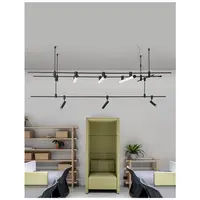 Sistem iluminat pe sina DECORATIVE MAGNETIC Magnetic Tubular Structure Nisipiu Negru Aluminiu IP20 Included Driver 100 Wat AC85-265V Output 24V DC