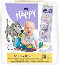 Aleze igienice absorbante Happy 60x60cm, 30 bucati, Bella Baby