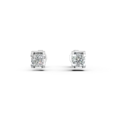 Cercei din aur alb cu diamante de 0.322ct