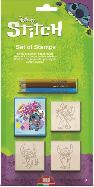 Set de creioane Multiprint Stitch - 3 bucăți, cu 3 ștampile