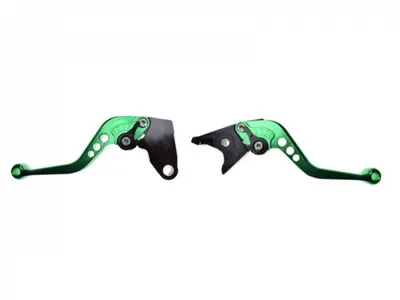 Set 2 manete frana si ambreiaj reglabile Kawasaki ZX6R ZX10R ZX12R Z1000 Versys, culoare verde