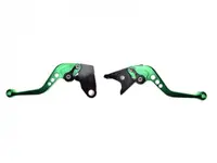 Set 2 manete frana si ambreiaj reglabile Kawasaki ZX6R ZX10R ZX12R Z1000 Versys, culoare verde