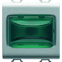 Protruding Indicator Lamp - 12v Ac/dc / 230v Ac 50/60 Hz - Green - 2 Modules - Titanium - Chorus