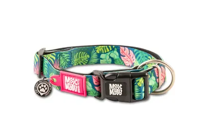 Zgarda cainii Max & Molly, tropicala, reglabila, cu sistem Smart ID, 30-40 cm x 2 cm