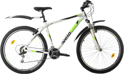 Bicicletă de munte cu viteze Velotec - Pro, 27.5", 480 mm, alb/verde