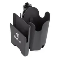 Suport pentru carucior, Bebe Stars, Universal, Pentru biberon/pahar si carcasa smartphone, Rotire 360 grade, Din materiale ecologice, Black