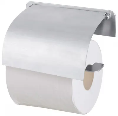 Suport hârtie igienică cu capac Inter Ceramic - Elinor, argintiu