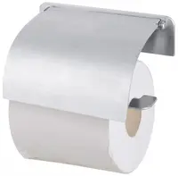 Suport hârtie igienică cu capac Inter Ceramic - Elinor, argintiu