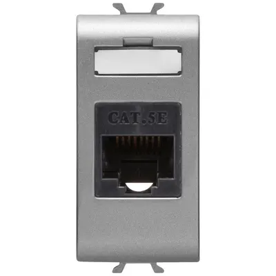 Priza date RJ45 UTP 1 modul Gewiss Chorus GW14421, titan