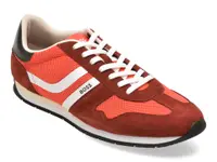 Pantofi sport BOSS rosii, 8468, din material textil