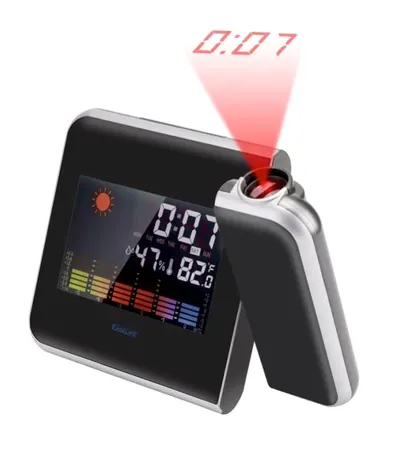 Ceas Meteo 8190 cu calendar si higrometru ce proiecteaza ora pe tavan