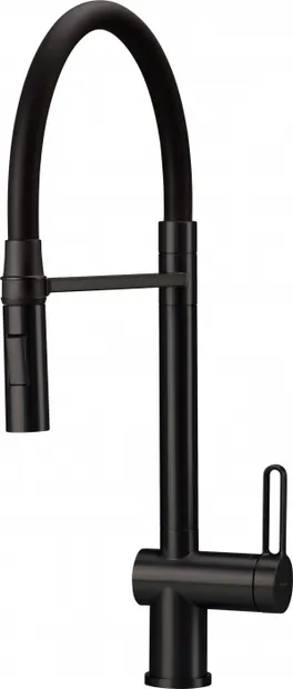 Baterie pentru chiuveta bucatarie, negru, cap mixer, pipa flexibila, 2 tipuri de jet, Deante Magnetic