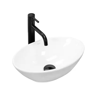 Lavoar baie 40x26 cm, alb lucios, oval, Rea Pamela